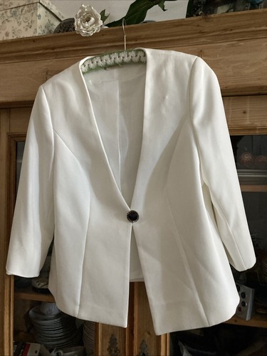 Weißer eleganter sommerblazer - weißer,