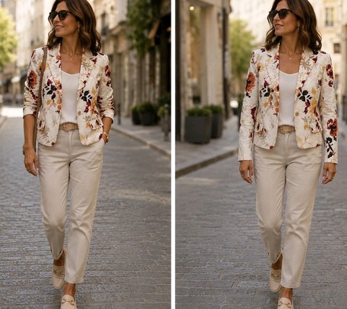 Blazer sommer floral - blazer,