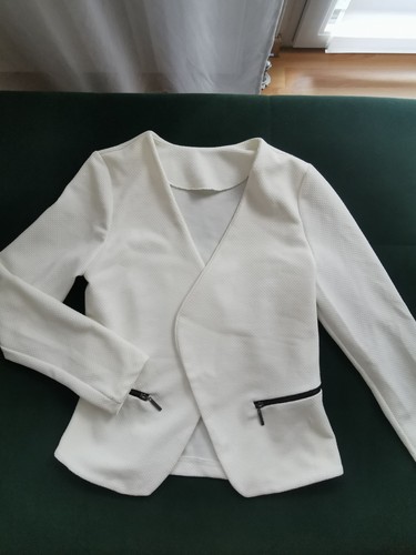 Damen stoff blazer weiß creme - damen,